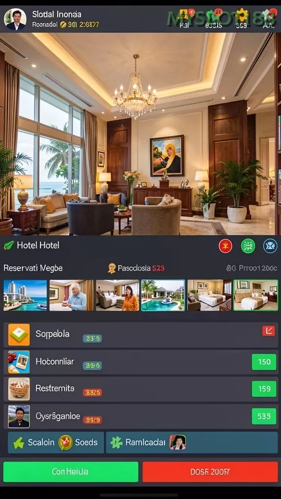 Cuplikan layar SLOT39 — menu navigasi